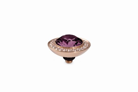 Qudo Rose Gold Topper Tondo Deluxe 13mm - Amethyst